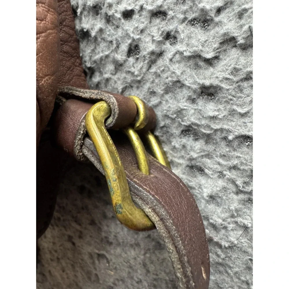 Vintage Leather Craft Authentic School‎ Travel Rucksack Backpack Brown Unisex